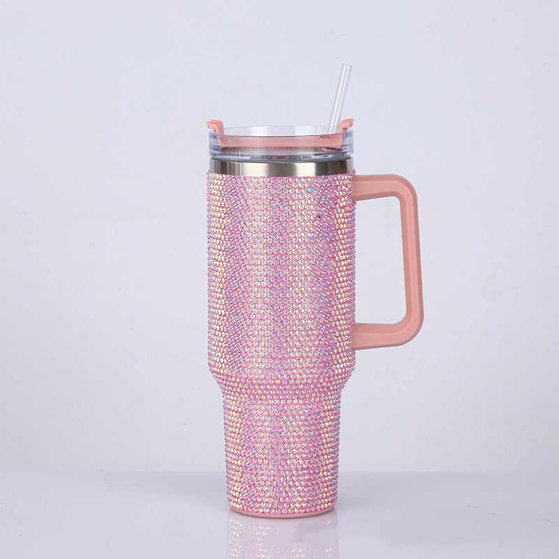 40 oz Tumbler with Handle and Straw, Modern 40 oz