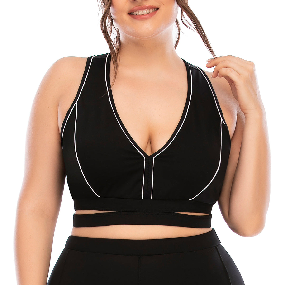 Workout Suits Plus Size Yoga Clothes - High Impact Coffee