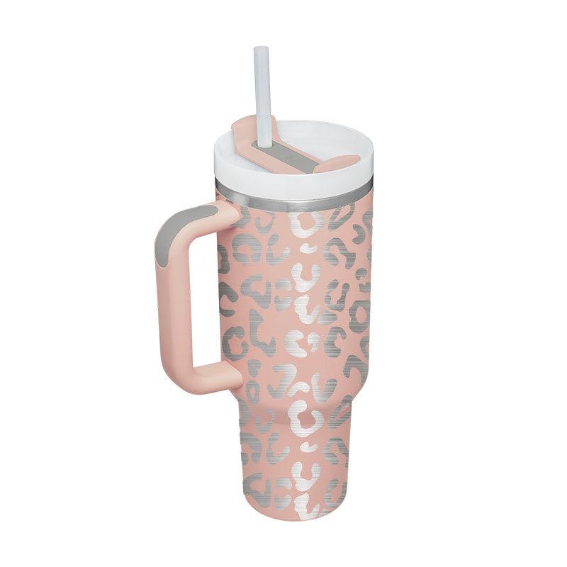 Stanly Pink Adventure Quencher Travel Tumbler 40oz Leopard Print With  Handle Insulated Mugs Lid Straw Stainless Steel Coffee Termo273T From 10,85  €