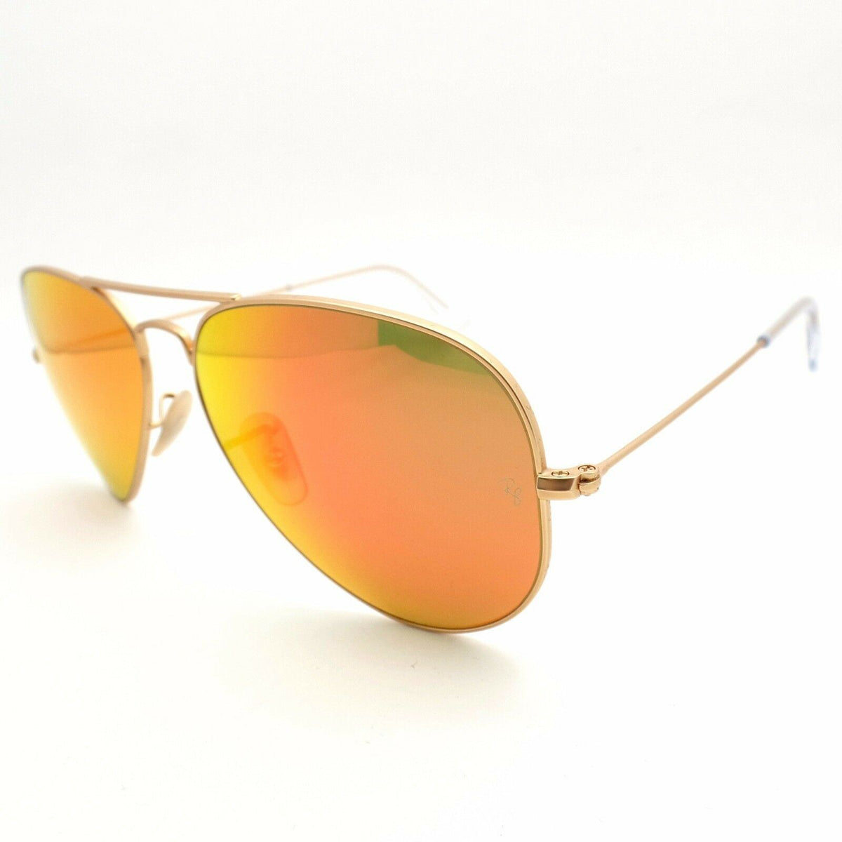 Ray Ban 3025 112/69 Aviator Gold Frame with FIRE MIRROR Lens