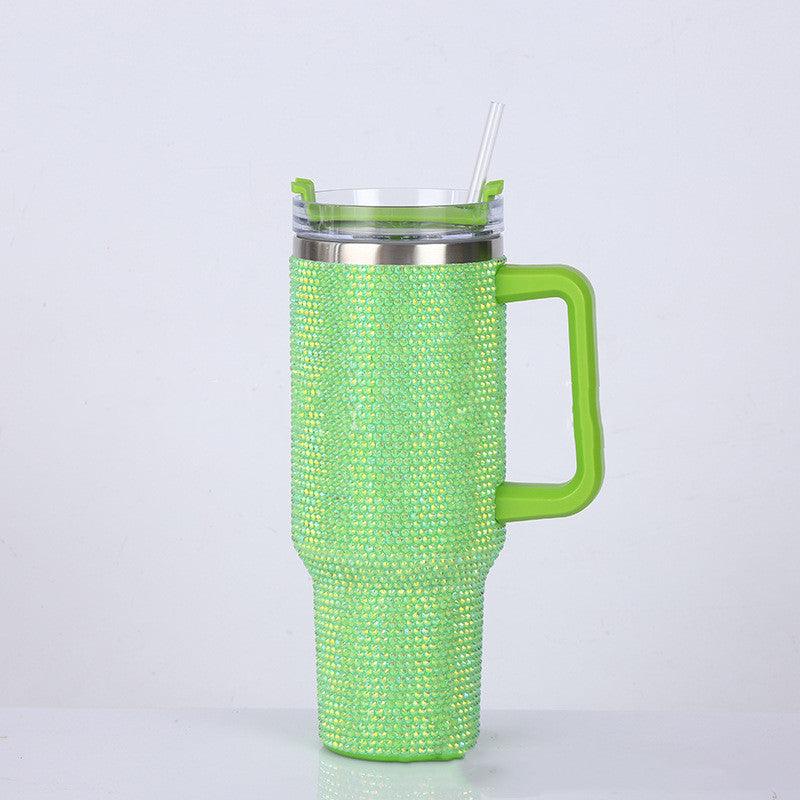30OZ Straw Coffee Insulation Cup With Handle Portable Car Stainless Steel  Water Bottle LargeCapacity Travel BPA Free Thermal Mug