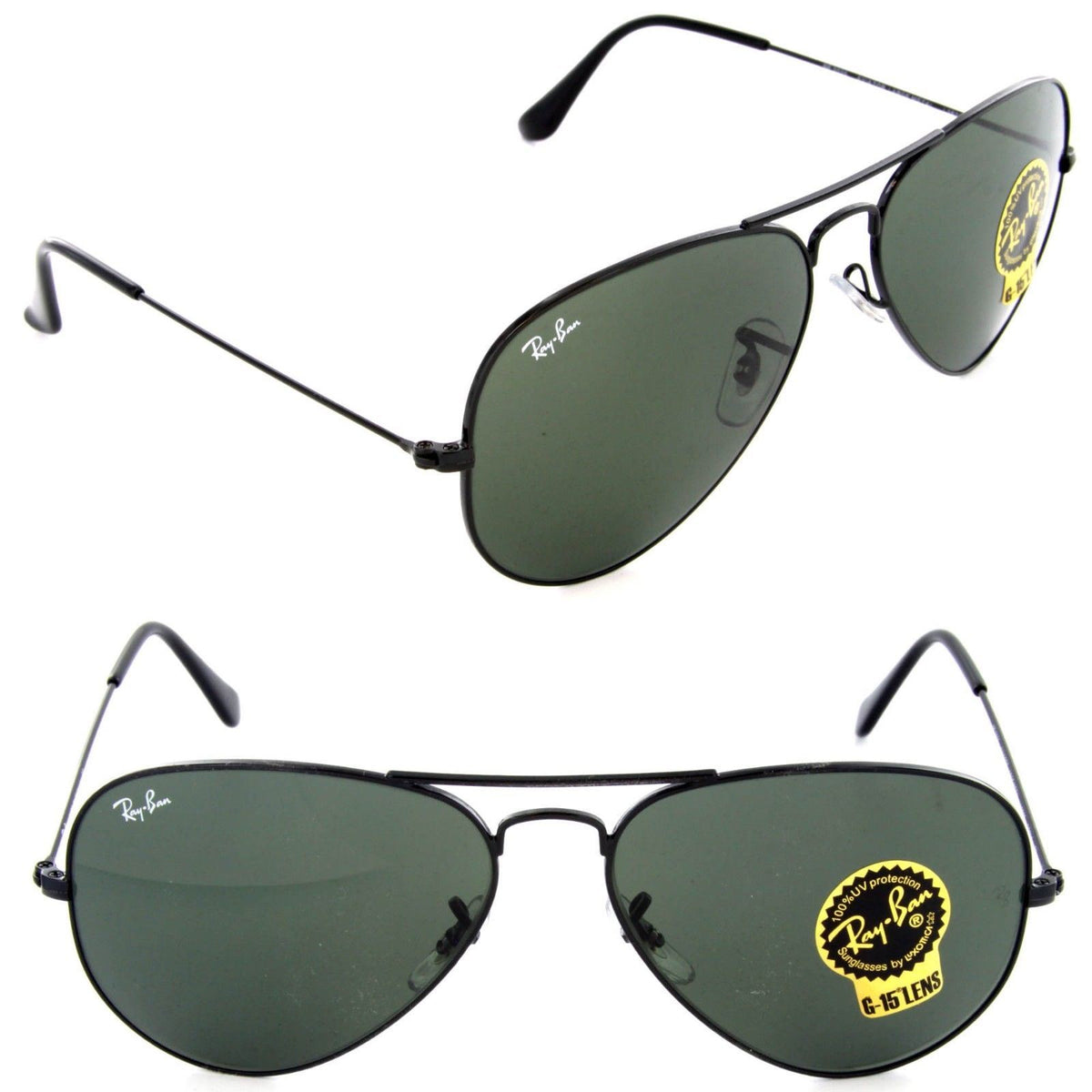 NEW Ray Ban L2821 Sunglasses Aviator Black Frame