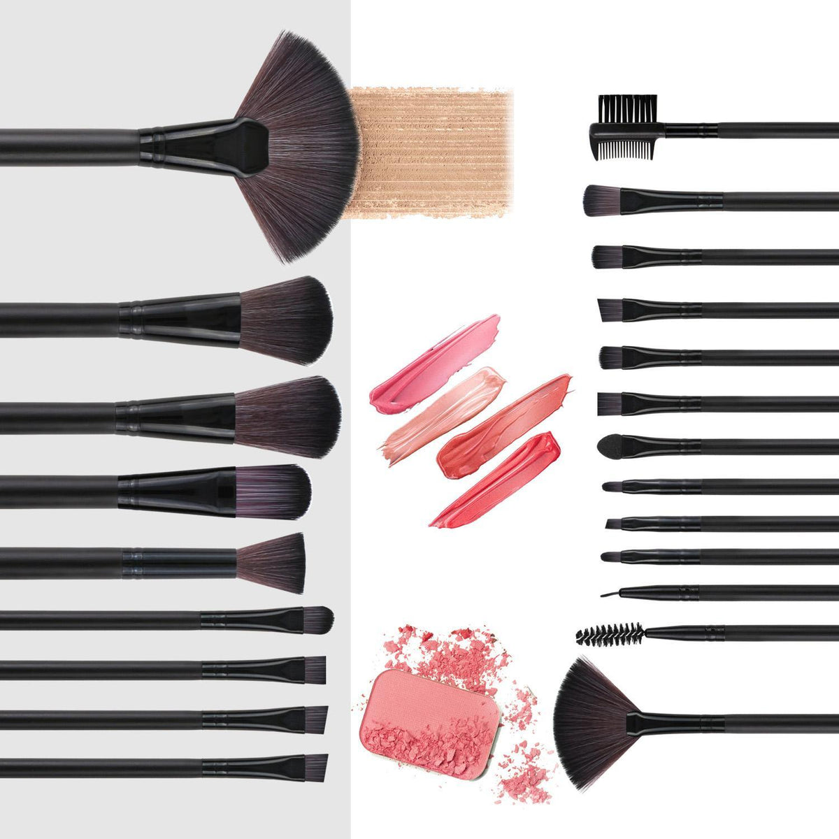 22 Piece Makeup Brush Set with Storage Bag